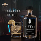 Star Trek Picard Earl Grey Gin with collector's box and glass