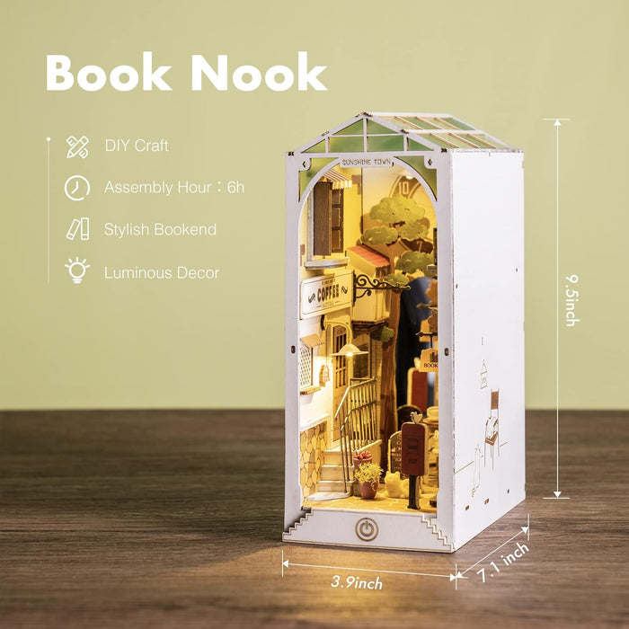 Kit de construcción de madera Book Nook – Sunshine Town 