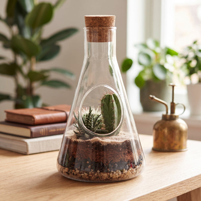 Laborglas Terrarium Anbauset