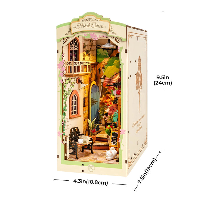 Book Nook houten bouwpakket – Bloemenhoek 