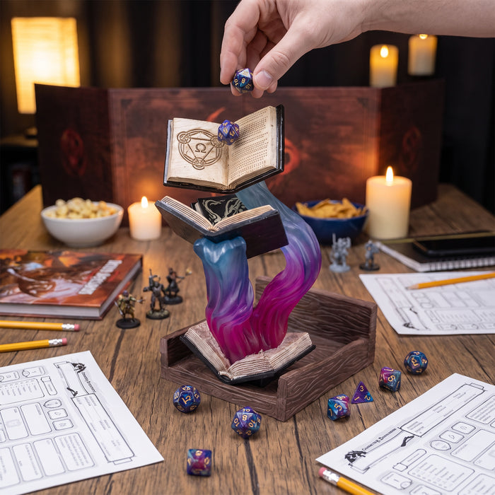 Magical Dice Tower - Spellbooks with Dice Tray
