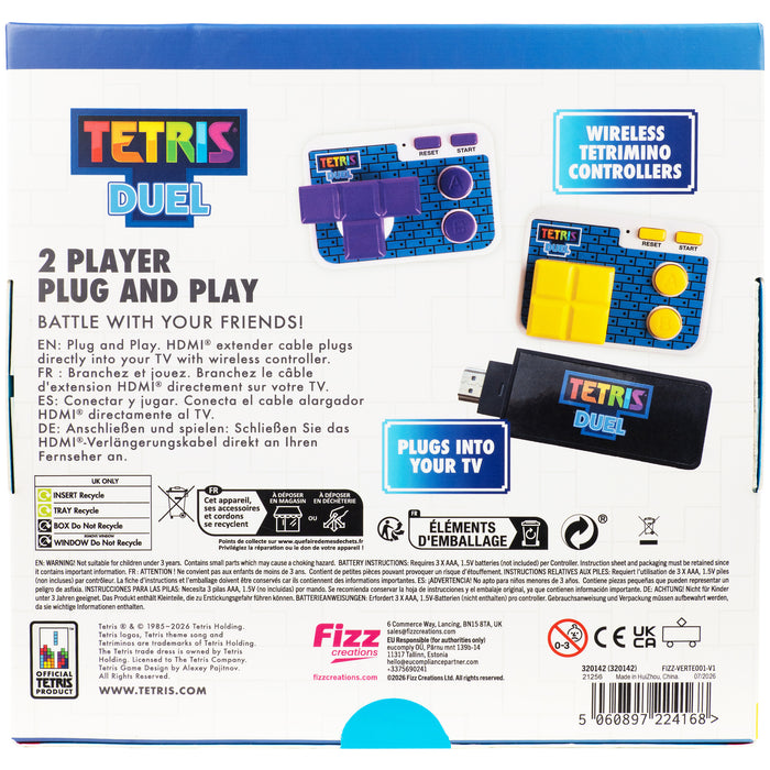 Tetris Duel Plug and Play Console - 2-Spelersduel