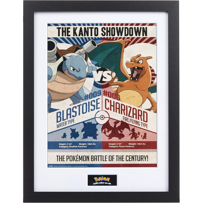 Pokémon Art Print "Red vs Blue" - Blastoise vs. Charizard (30x40cm)
