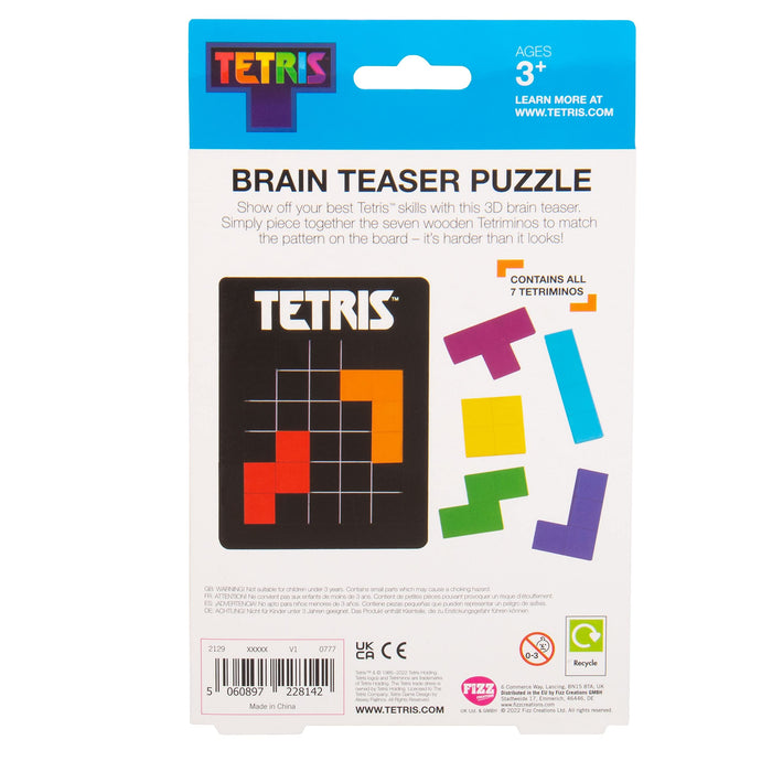 Tetris Tetrimino Knobelspiel aus Holz