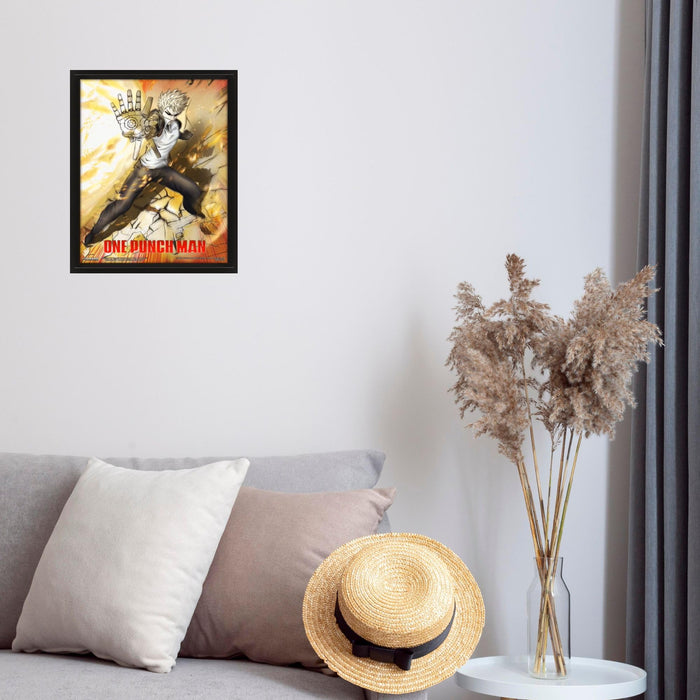 One Punch Man 3D-Wandbild Saitama und Genos