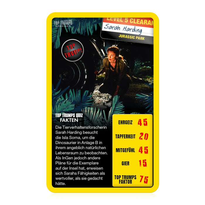 Jurassic Park Top Trumps Kartenspiel