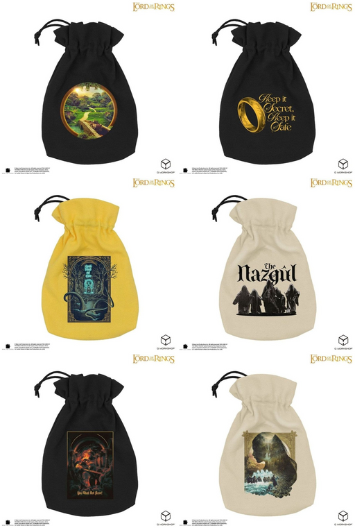 The Lord of the Rings katoenen dobbelsteenzakje: alle varianten