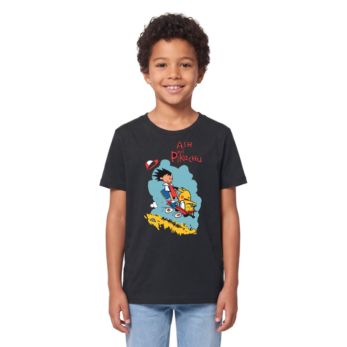 Ash and Pikachu - Kindershirt Model Junge 1