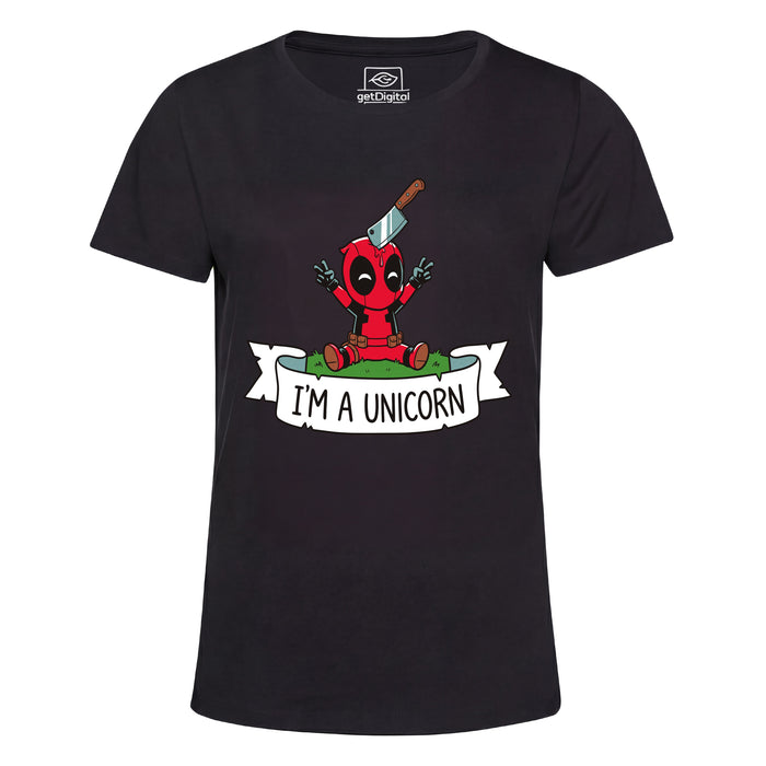 I'm a Unicorn - Vooraanzicht Girlie Zwart
