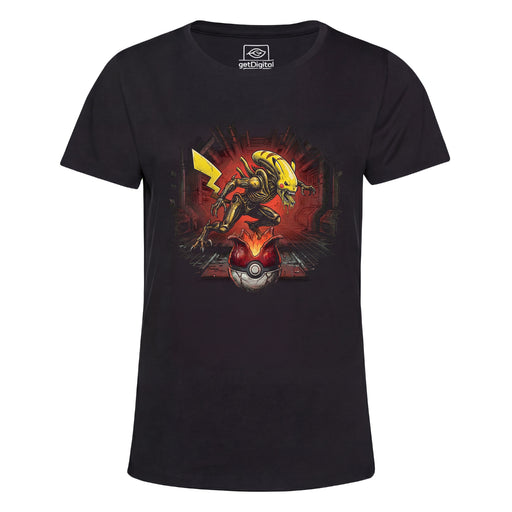 ¡Apareció un Xenomorfo Salvaje! - Vista principal Camiseta para Chicas Negra
