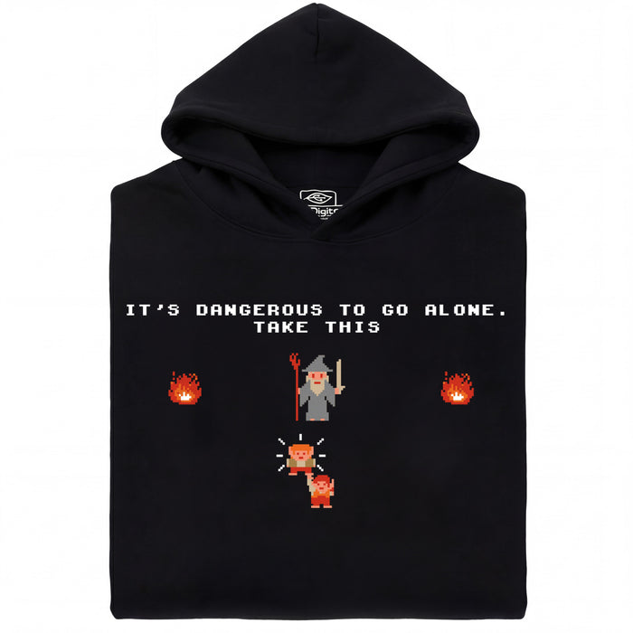 Take this Hobbit - Vista frontal Hoodie Negro