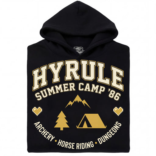 Hyrule Summer Camp - Vooraanzicht Hoodie Zwart