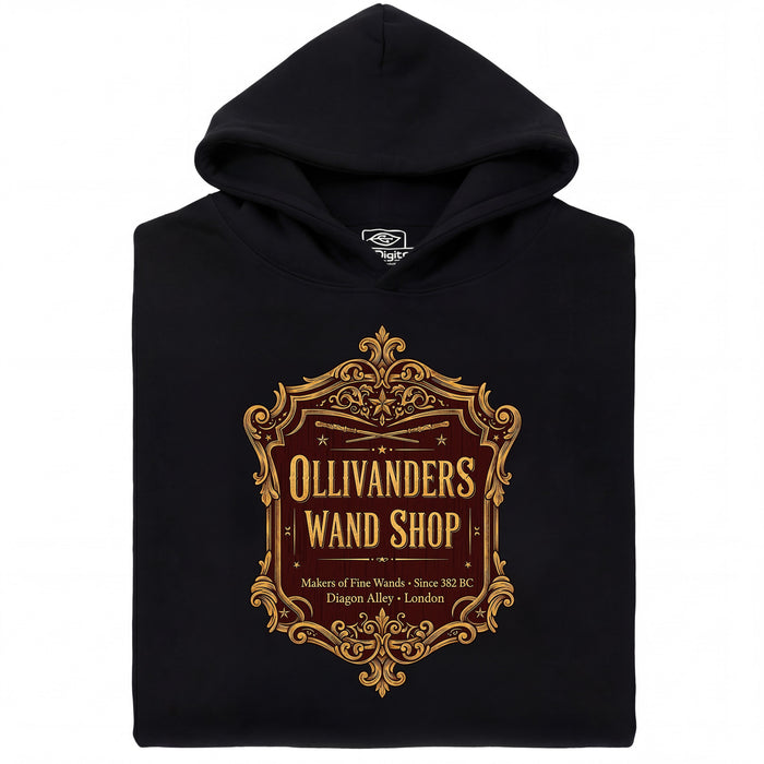 Ollivanders Wand Shop - Hoofdaanzicht Hoodie Zwart