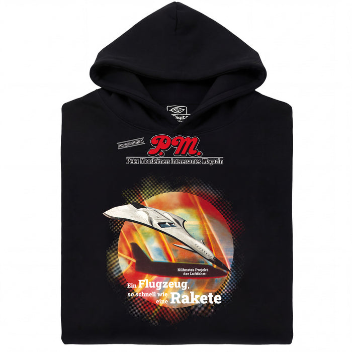 P.M. Magazine 3/1984 Aereo come Razzo - Vista principale Hoodie Nero