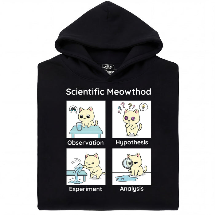 Scientific Meowthod - Vista principale Felpa Nero