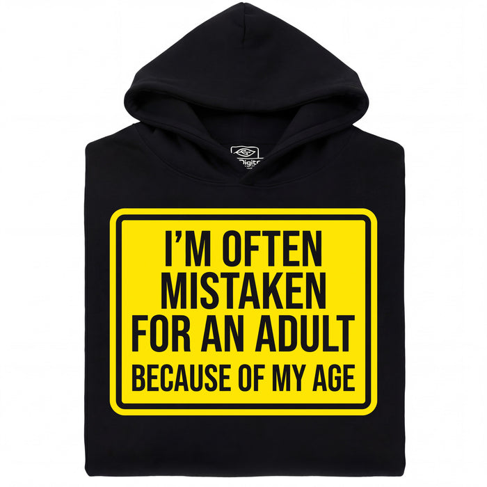 Mistaken For An Adult - Hoofdweergave Hoodie Zwart
