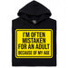 Mistaken For An Adult - Hoofdweergave Hoodie Zwart