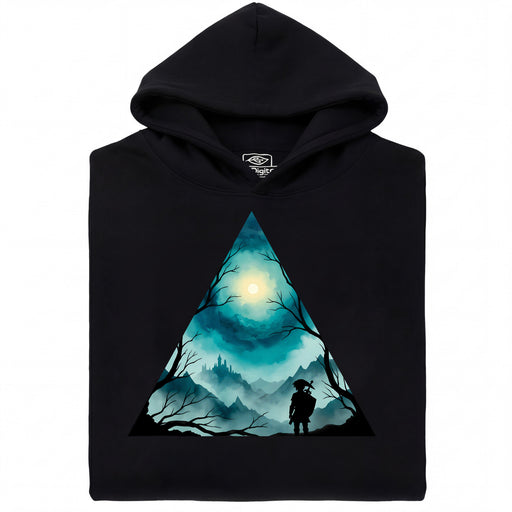 Triangle Landscape - Vue Principale Hoodie Noir