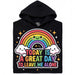A Great Day To Leave Me Alone - Vooraanzicht Hoodie Zwart