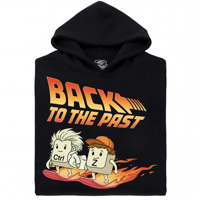 Back to the Past - Hoofdweergave Hoodie Zwart