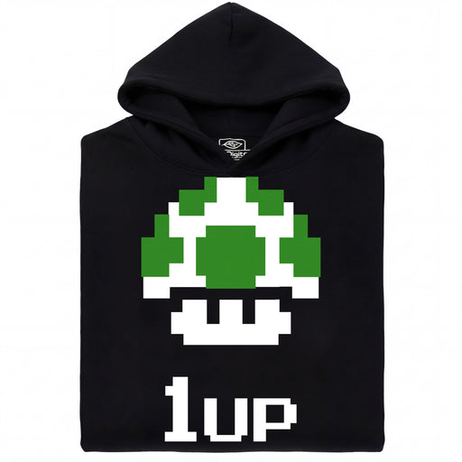Shroom UP - Vooraanzicht Hoodie Zwart