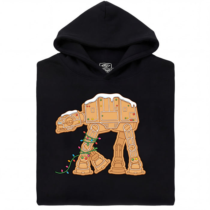 Biscuit Trébuchant - Marcheur Pain d'Épices dans Guirlande - Vue Principale Hoodie Noir