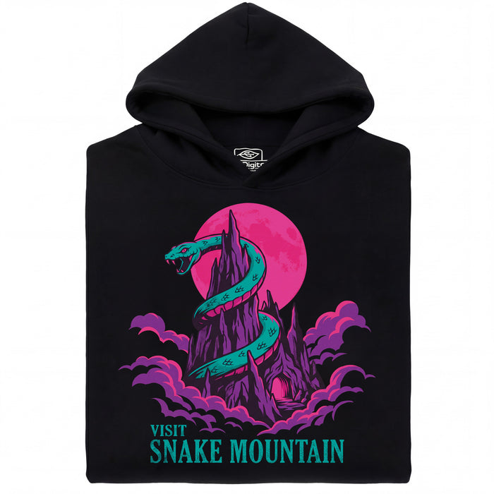 Visit Snake Mountain - Hoofdweergave Hoodie Zwart