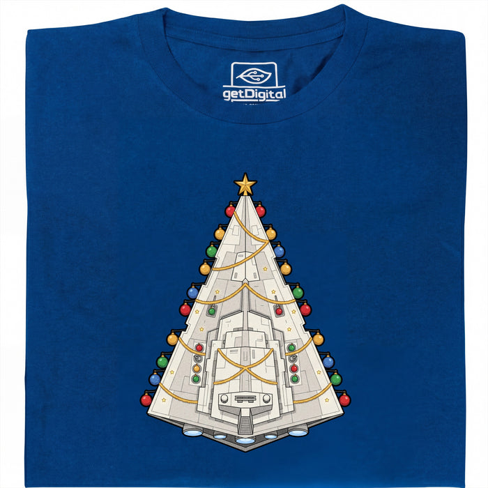 Boomverwoester - Kerstmis volgens keizerlijke voorschrift - Frontaanzicht T-Shirt Blauw