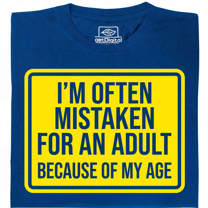 Mistaken For An Adult - Hoofdweergave T-Shirt Blauw