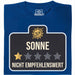 Zon - Niet Aanbevolen - Hoofdaanzicht T-Shirt Blauw