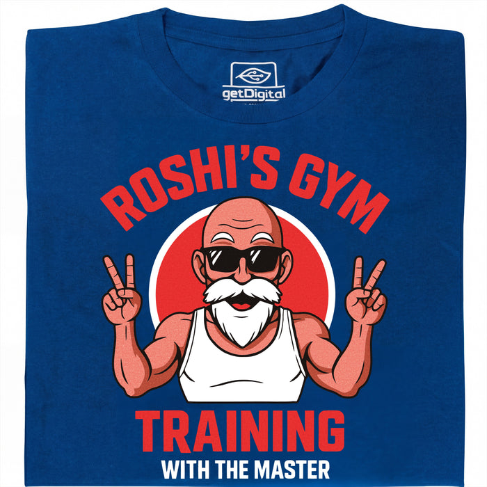 Training with the Master (Colourized) - Hoofdaanzicht T-Shirt Blauw
