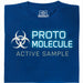 Protomolecule - Active Sample - Vooraanzicht T-shirt Blauw