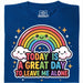 A Great Day To Leave Me Alone - Vooraanzicht T-shirt Blauw