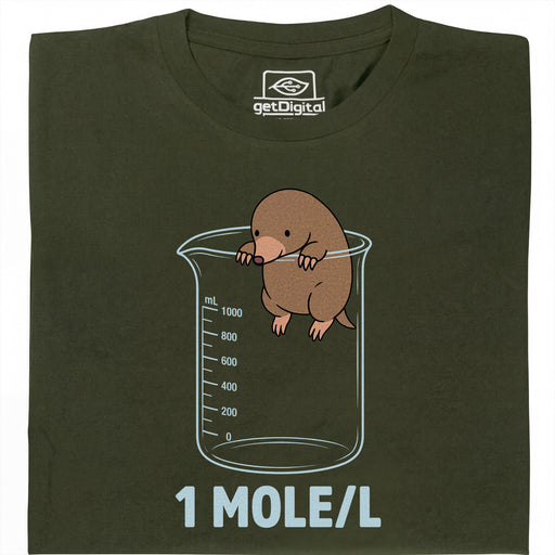 One Mole per Liter - Vista principale T-Shirt Verde Scuro