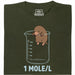 One Mole per Liter - Hoofdaanzicht T-Shirt Donkergroen
