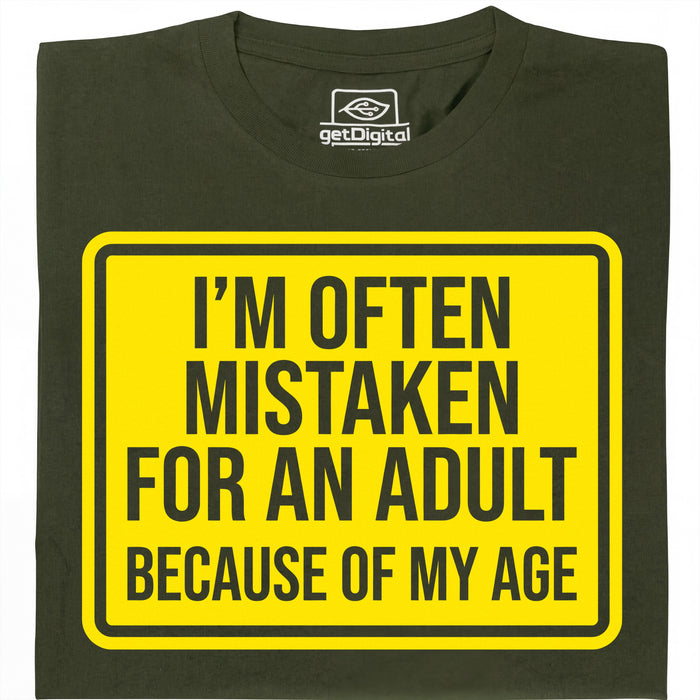 Mistaken For An Adult - Hoofdweergave T-Shirt Donkergroen