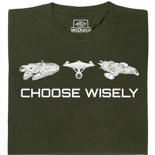 Choose Your Spaceship - Main view T-Shirt Dark Green