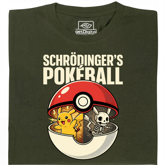 Schrödinger's Ball - Vista principal Camiseta Verde oscuro