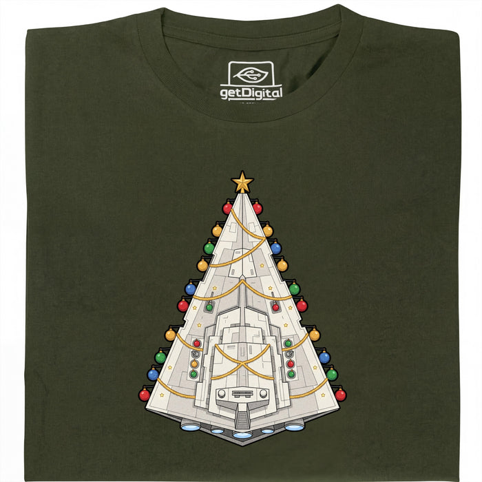Boomverwoester - Kerstmis volgens keizerlijke voorschrift - Frontaanzicht T-Shirt Donkergroen