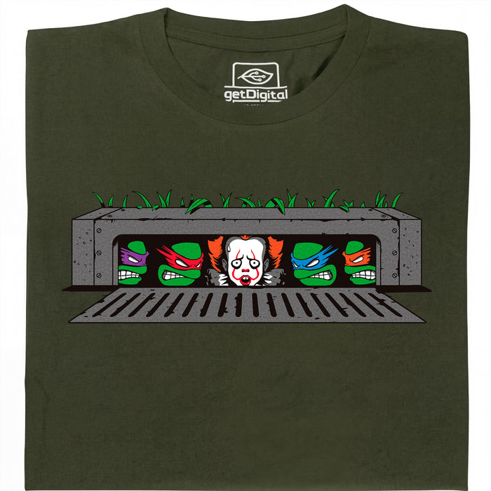 IT vs. Turtles - Main view T-Shirt Dark Green