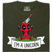 I'm a Unicorn - Vooraanzicht T-Shirt Donkergroen