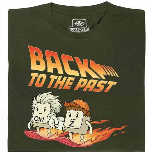 Back to the Past - Hoofdaanzicht T-shirt Donkergroen