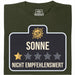 Zon - Niet Aanbevolen - Hoofdaanzicht T-Shirt Donkergroen