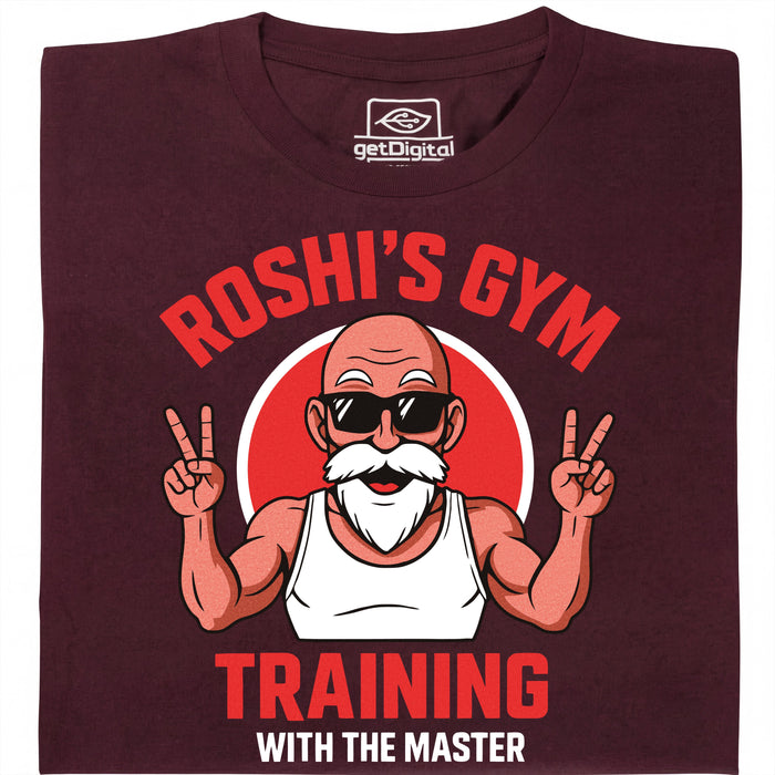 Training with the Master (Colourized) - Hoofdaanzicht T-Shirt Donkerrood