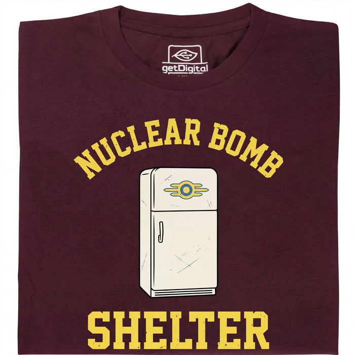 Nuclear Bomb Shelter Kühlschrank - Vista principal Camiseta Rojo oscuro