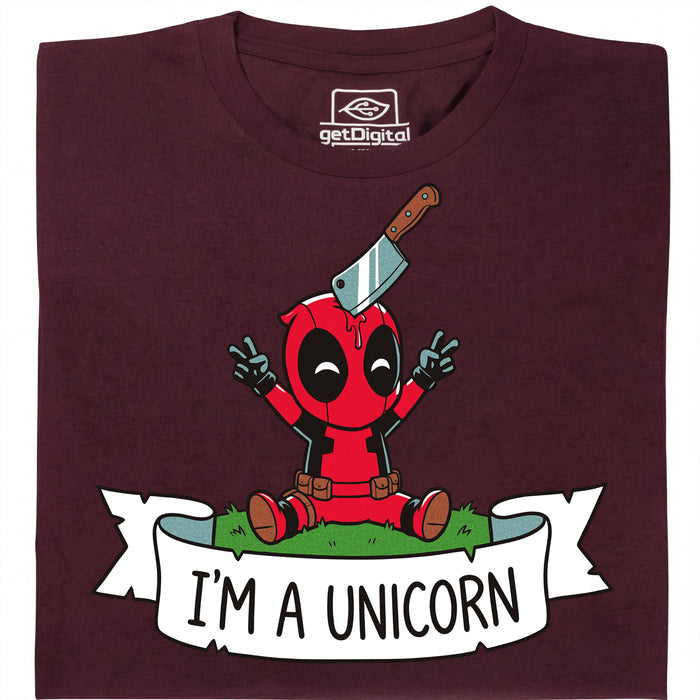 I'm a Unicorn - Vooraanzicht T-Shirt Donkerrood