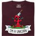 I'm a Unicorn - Vooraanzicht T-Shirt Donkerrood