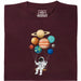 Cosmic Swing - Vista principal Camiseta Rojo Oscuro