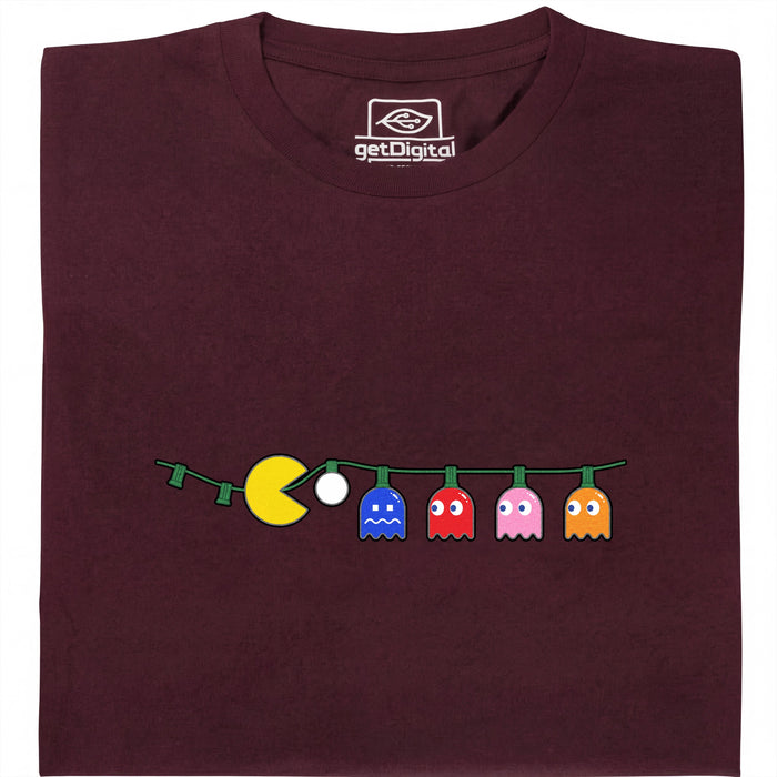Waka Waka Natale - La Catena di Luci come Banchetto - Vista principale T-Shirt Rosso Scuro