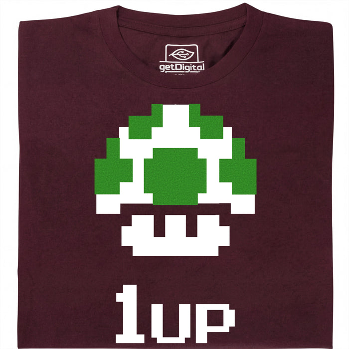 Shroom UP - Vista principal Camiseta Rojo Oscuro